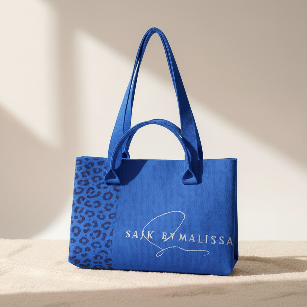SAJK Blue Knit Tote - Clean Match
